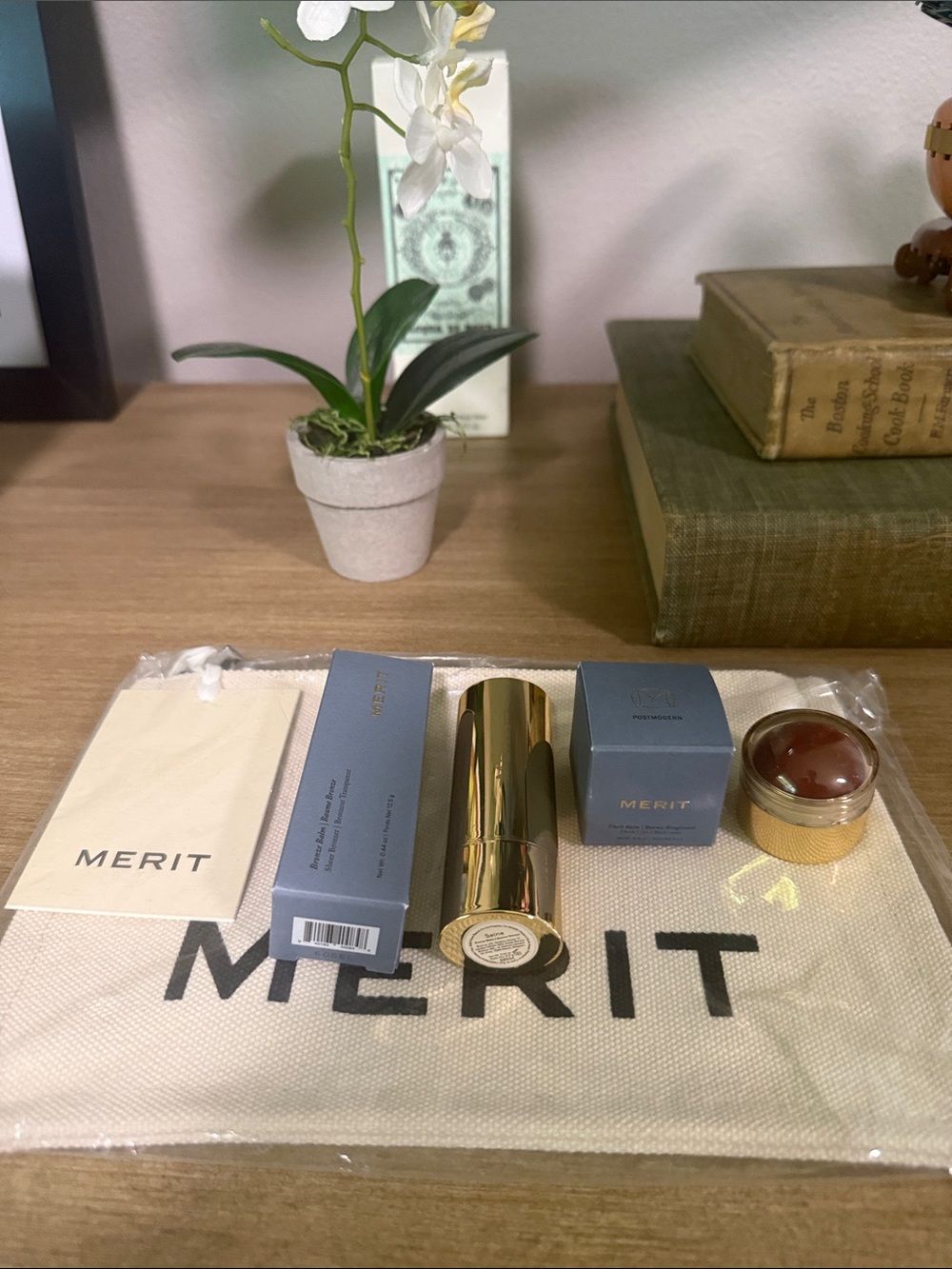 NWT Merit Gift Set, Flush Balm Cheeks, Bronzer.